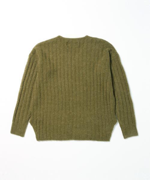 BEAMS LIGHTS Women's（ビームスライツ ウィメンズ）の「BEAMS LIGHTS / Vネックワイドリブ プルオーバー（ニット/セーター・レディース・オフホワイト/グレー/オリーブ・ONE SIZE）」の13枚目の写真