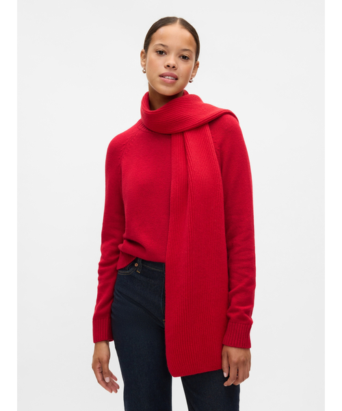 GAP（ギャップ）の「CashSoft カシミヤタッチ リブマフラー（マフラー・メンズ・ピンク/レッド/マルチ・ONE SIZE）」の8枚目の写真