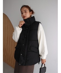 TRUNC 88 | Side Shirring Patted Vest(ダウンベスト)