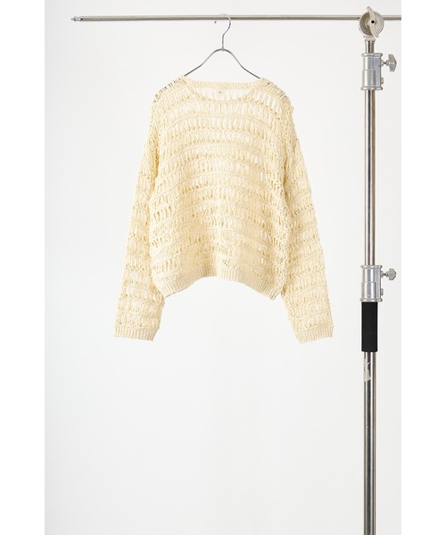 YENN(イエン)の「YENN クロシェニットプルオーバー(ニット/セーター・レディース・アイボリー/ブラウン・FREE)」の17枚目の写真