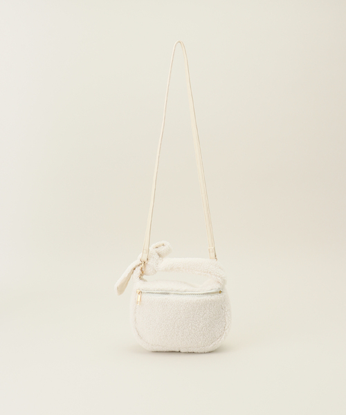 T・S・L（ティーエスエル）の「T.S.L/ティーエスエル ボアハンドバッグ（ショルダーバッグ・レディース・ブラック/アイボリー/ライトグリーン・FREE）」の4枚目の写真