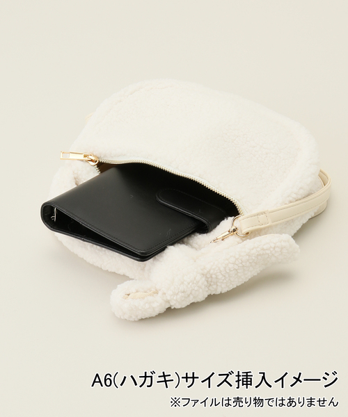 T・S・L（ティーエスエル）の「T.S.L/ティーエスエル ボアハンドバッグ（ショルダーバッグ・レディース・ブラック/アイボリー/ライトグリーン・FREE）」の9枚目の写真