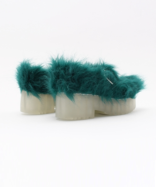 Jeffrey Campbell(ジェフリーキャンベル)の「【KERA12月号掲載】ファーパンプス(パンプス・レディース・グリーン/ブラック・38/37/36/35)」の5枚目の写真