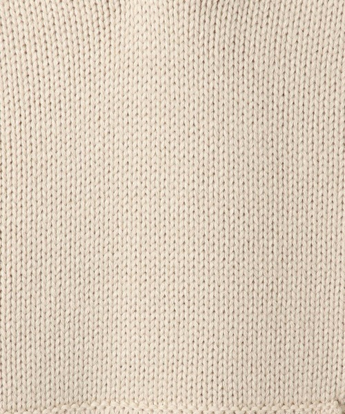 BAYFLOW（ベイフロー）の「[柔らかでチクチクしにくい]スキッパーニットフーディ（ニット/セーター・レディース・ベージュ/チャコール・FREE）」の19枚目の写真