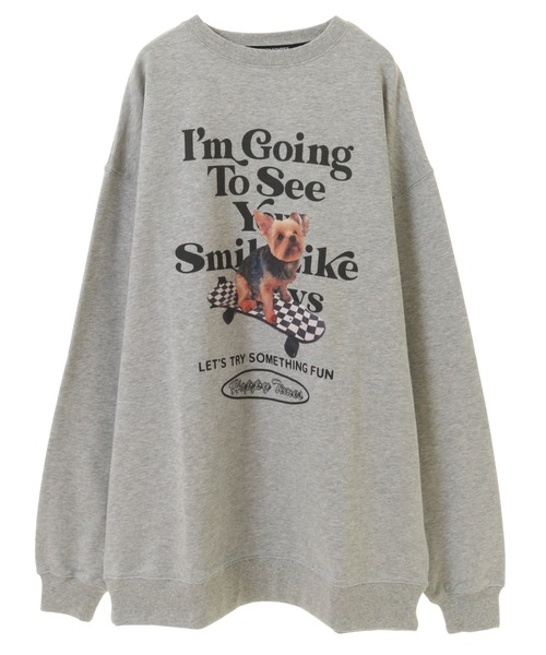 Candy Stripper（キャンディストリッパー）の「I'M GOING SWEAT ワンピース（スウェット・レディース・オフホワイト/ライトブルー/ネイビー/ヘザーグレー・2）」の2枚目の写真