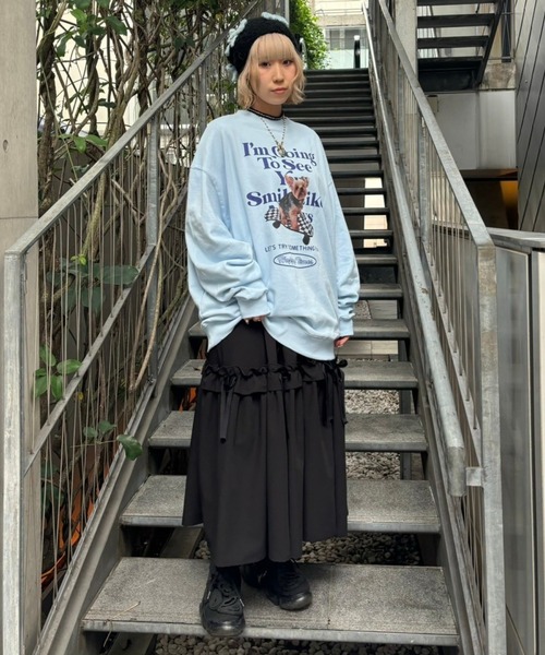 Candy Stripper（キャンディストリッパー）の「I'M GOING SWEAT ワンピース（スウェット・レディース・オフホワイト/ライトブルー/ネイビー/ヘザーグレー・2）」の17枚目の写真