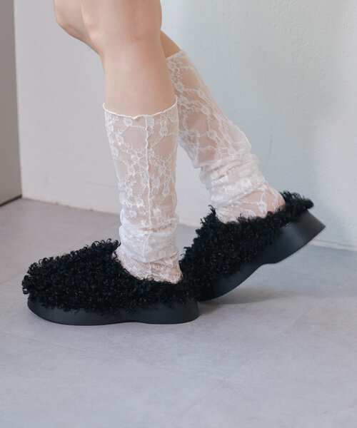 Kastane(カスタネ)の「レースハイソックス(ソックス/靴下・レディース・ホワイト/アイボリー/ブラック・FREE)」の14枚目の写真