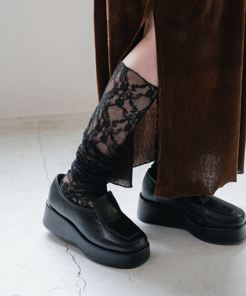 Kastane(カスタネ)の「レースハイソックス(ソックス/靴下・レディース・ホワイト/アイボリー/ブラック・FREE)」の19枚目の写真