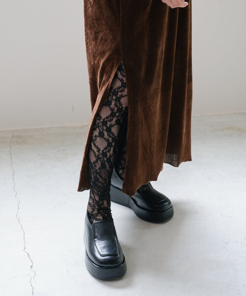 Kastane(カスタネ)の「レースハイソックス(ソックス/靴下・レディース・ホワイト/アイボリー/ブラック・FREE)」の20枚目の写真