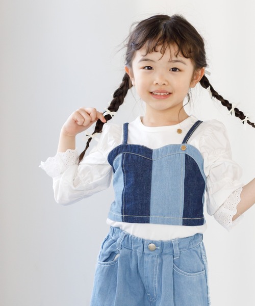 MAKE YOUR DAY（メイクユアデイ）の「ママとおそろいバルーン袖長袖Tシャツ■80～140cm（Tシャツ/カットソー・キッズ・オフホワイト/イエロー/ライトグレー・80/90/100/110/120/130/140）」の7枚目の写真