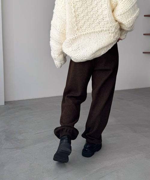 CANAL JEAN（キャナルジーン）の「El mar　フリースジョガーパンツ（スウェットパンツ・レディース・グレー/ブラウン・ONE SIZE）」の9枚目の写真