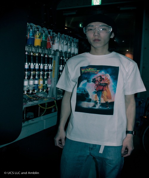 『バック・トゥ・ザ・フューチャー2』'''Back to the FutureⅡ'' T-Shirt' 半袖プリントTシャツ ビックシルエット ピグメント加工 ヴィンテージライク（Tシャツ/カットソー）｜minius（ミニウス）