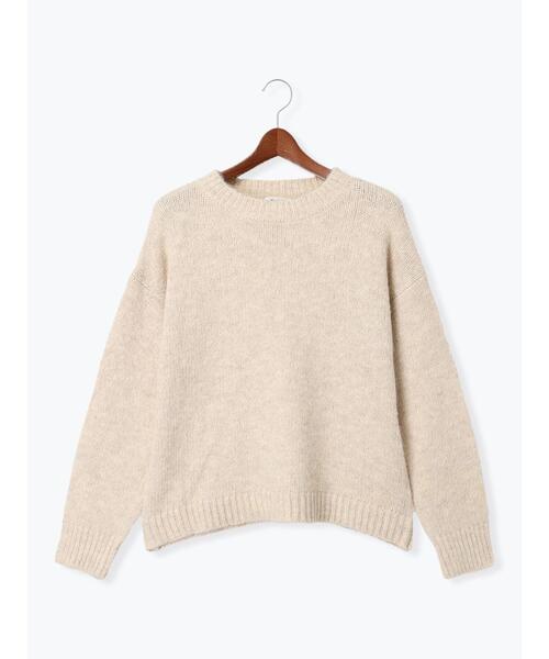 Te chichi TERRASSE(テチチテラス)の「ラメ混起毛杢クルーニット(ニット/セーター・レディース・ベージュ/ピンク/グレー・F)」の1枚目の写真