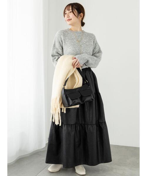 Te chichi TERRASSE(テチチテラス)の「ラメ混起毛杢クルーニット(ニット/セーター・レディース・ベージュ/ピンク/グレー・F)」の9枚目の写真