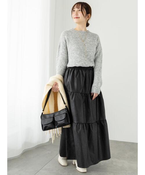 Te chichi TERRASSE(テチチテラス)の「ラメ混起毛杢クルーニット(ニット/セーター・レディース・ベージュ/ピンク/グレー・F)」の10枚目の写真