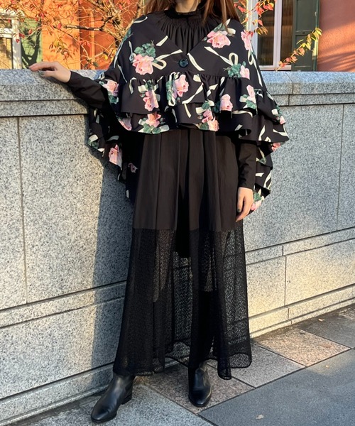 INGEBORG / インゲボルグ 【INGEBORG×VIVIANO】ローズプリントボレロ INGEBORG×VIVIANO】ローズプリントボレロ （その他）｜INGEBORG