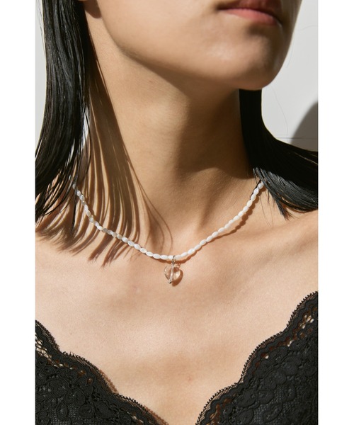 un/neu(アンノイ)の「カラービーズハートネックレス(ネックレス・レディース・グリーン/ホワイト/ブルー・FREE)」の11枚目の写真