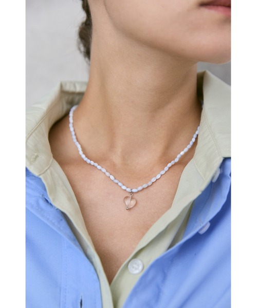 un/neu(アンノイ)の「カラービーズハートネックレス(ネックレス・レディース・グリーン/ホワイト/ブルー・FREE)」の15枚目の写真