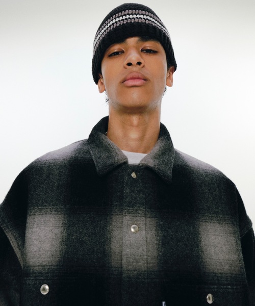 Ombre Check Wool Coverall（カバーオール）｜COOTIE