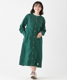 KRIFF MAYER Lady's Collection | ノーカラーシャツワンピース(シャツワンピース)