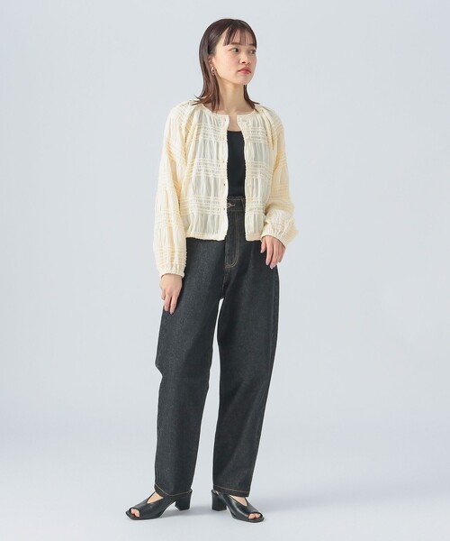 BEAMS HEART(ビームスハート)の「シャーリング 2WAY ブラウス(シャツ/ブラウス・レディース・イエロー系その他5/ブラック/ホワイト系その他5・FREE)」の5枚目の写真