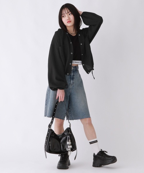 repipi armario（レピピ アルマリオ）の「【接触冷感/UVカット】スパンボイルショートパーカー（パーカー・キッズ・ホワイト/グレー/ブラック・SMALL/LARGE/MEDIUM）」の11枚目の写真