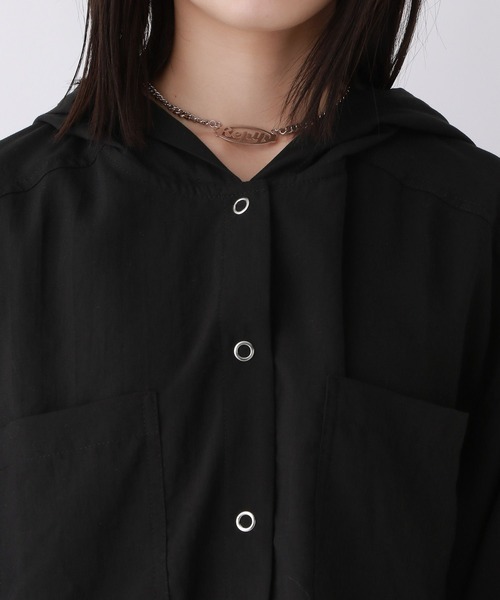 repipi armario（レピピ アルマリオ）の「【接触冷感/UVカット】スパンボイルショートパーカー（パーカー・キッズ・ホワイト/グレー/ブラック・SMALL/LARGE/MEDIUM）」の20枚目の写真