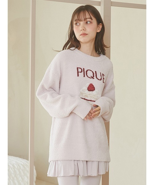 ジェラートピケ ベビモコケーキジャガードプルオーバー 上下セット gelato pique（ジェラートピケ）の「ベビモコケーキジャガード