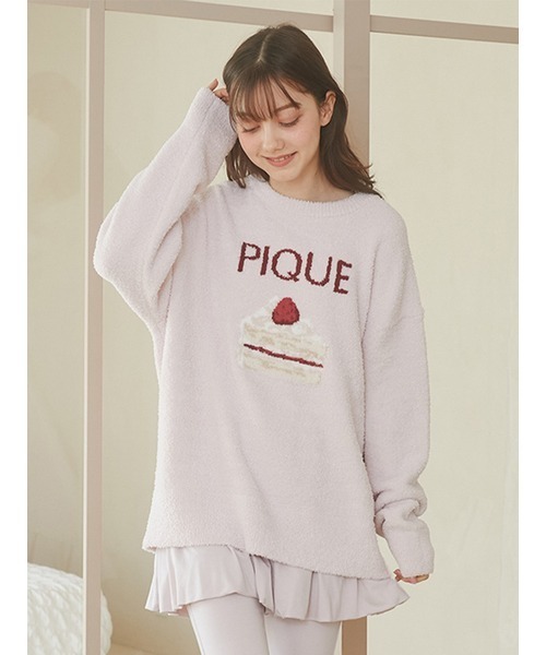 ジェラートピケ　ベビモコケーキジャガードプルオーバー gelato pique（ジェラートピケ）の「ベビモコケーキジャガードプル