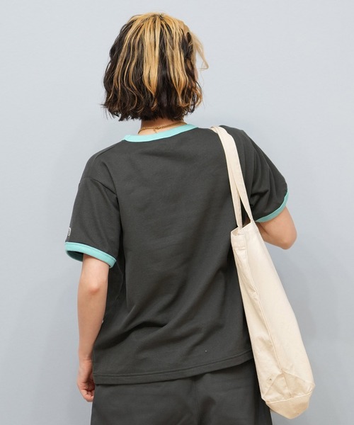 DISCUS ATHLETIC（ディスカス　アスレチック）の「DISCUS ATHLETIC/ディスカスアスレチック リンガーTシャツ 5287-5973（Tシャツ/カットソー・レディース・オートミール/スミクロ/ライトブルー・M/L）」の6枚目の写真