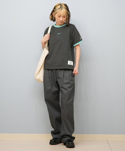 DISCUS ATHLETIC（ディスカス　アスレチック）の「DISCUS ATHLETIC/ディスカスアスレチック リンガーTシャツ 5287-5973（Tシャツ/カットソー・レディース・オートミール/スミクロ/ライトブルー・M/L）」の8枚目の写真