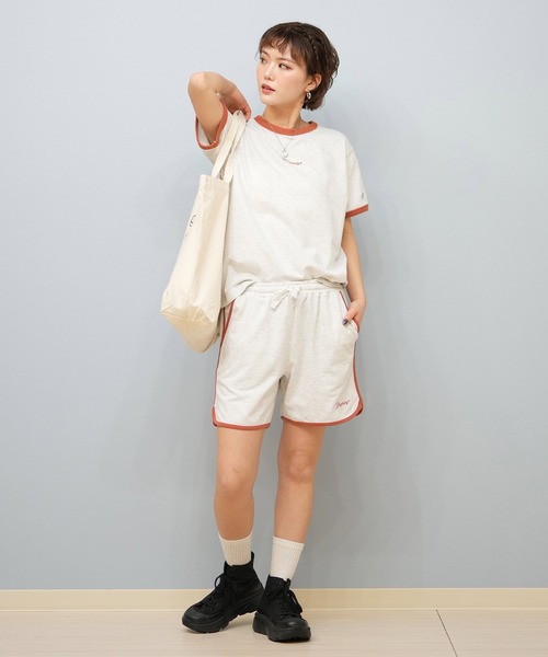 DISCUS ATHLETIC（ディスカス　アスレチック）の「DISCUS ATHLETIC/ディスカスアスレチック リンガーTシャツ 5287-5973（Tシャツ/カットソー・レディース・オートミール/スミクロ/ライトブルー・M/L）」の12枚目の写真
