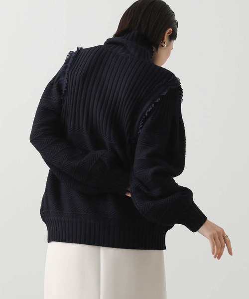 Sono（ソーノ）の「Sフリルリンクス柄タートルネックニット（ニット