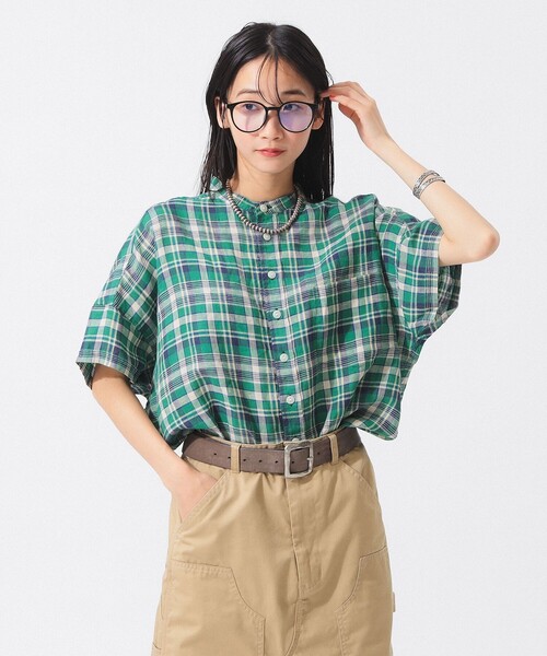 【INDIVIDUALIZED SHIRTS×BEAMSBOY】リネンシャツ セール】リネン チェック ショートスリーブ シャツ（シャツ