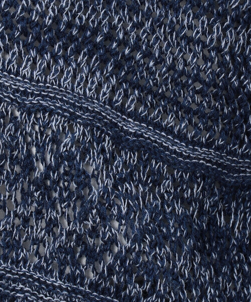 ONIGIRI（オニギリ）の「ミックスデニム調　フーディーカーディガン（カーディガン/ボレロ・レディース・サックスブルー/ネイビー・FREE）」の15枚目の写真