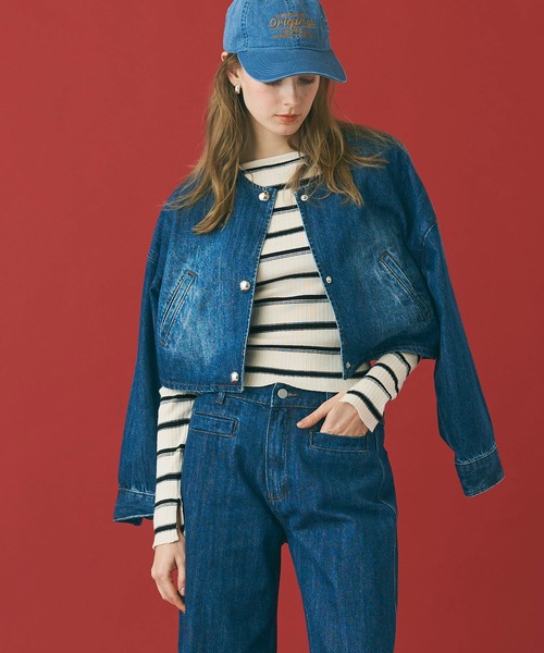 coca(coca)(コカ)の「【WEB限定セール】ボートネックリブニットトップス(ニット/セーター・レディース・アイボリー/ブラック・L/M)」の13枚目の写真