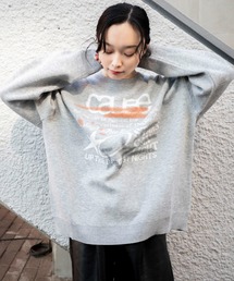 WEGO/スプレーグラフィックニットプルオーバー