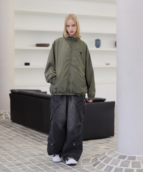 セール】ビンテージ加工サイドコードリバーシブルスタンドネック