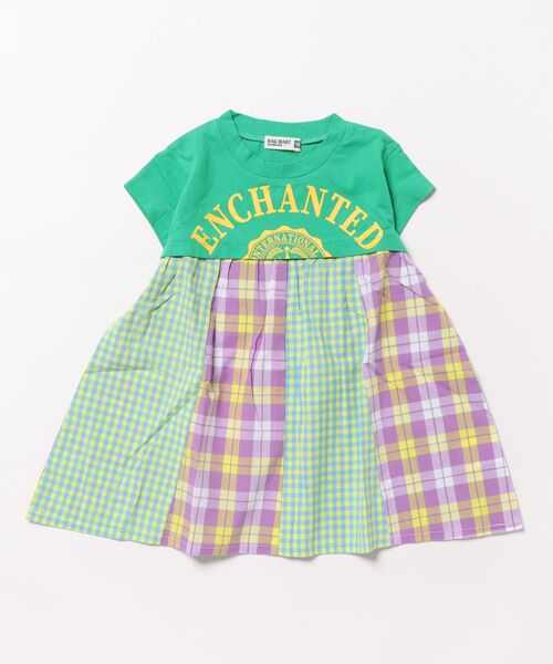RAGMART（ラグマート）の「リメイク風パッチワークチュニック（ワンピース・キッズ・グリーン/ピンク/グレー・100cm/110cm/120cm/130cm）」の15枚目の写真