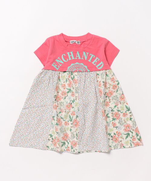 RAGMART（ラグマート）の「リメイク風パッチワークチュニック（ワンピース・キッズ・グリーン/ピンク/グレー・100cm/110cm/120cm/130cm）」の16枚目の写真