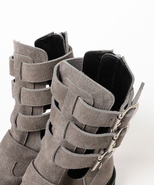 Ray BEAMS（レイビームス）の「ベルト付き ブーツ（ブーツ・レディース・グレー/ブラック・23.0cm/25.0cm/24.0cm）」の6枚目の写真