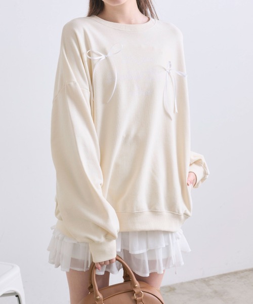 OLIVE des OLIVE（オリーブデオリーブ）の「春スウェット（スウェット・レディース・イエロー/ピンク/ネイビー/オフホワイト・FREE）」の4枚目の写真