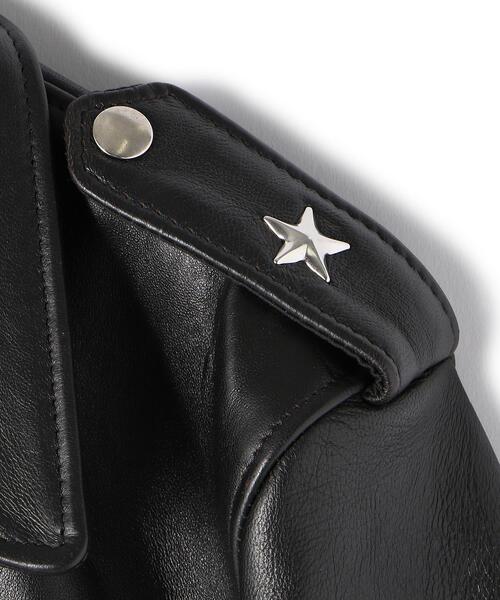 schott（ショット）の「Schott/ショット/217US SHEEP ONESTAR/シープ ワンスター ジャケット（ライダースジャケット・メンズ・ブラック・36/44/40/38/42/34）」の9枚目の写真