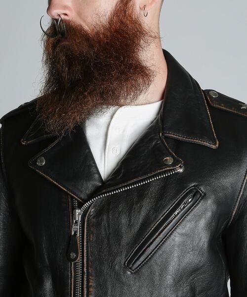 schott（ショット）の「Schott/ショット/217US SHEEP ONESTAR/シープ ワンスター ジャケット（ライダースジャケット・メンズ・ブラック・36/44/40/38/42/34）」の16枚目の写真