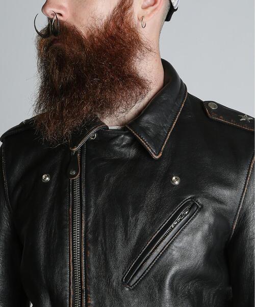 schott（ショット）の「Schott/ショット/217US SHEEP ONESTAR/シープ ワンスター ジャケット（ライダースジャケット・メンズ・ブラック・36/44/40/38/42/34）」の17枚目の写真