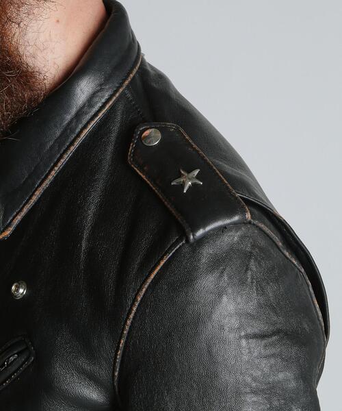 schott（ショット）の「Schott/ショット/217US SHEEP ONESTAR/シープ ワンスター ジャケット（ライダースジャケット・メンズ・ブラック・36/44/40/38/42/34）」の18枚目の写真