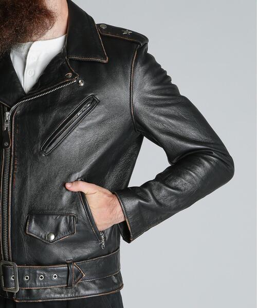 schott（ショット）の「Schott/ショット/217US SHEEP ONESTAR/シープ ワンスター ジャケット（ライダースジャケット・メンズ・ブラック・36/44/40/38/42/34）」の19枚目の写真