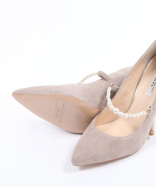 SEVEN TWELVE THIRTY（セヴントゥエルヴサーティー）の「スティレットヒールパールストラップﾊﾟﾝﾌﾟｽ（パンプス・レディース・ブラック/レッド系その他/グレイッシュベージュ/ブラック系その他・22cm/22.5cm/23cm/23.5cm/24cm/24.5cm）」の17枚目の写真