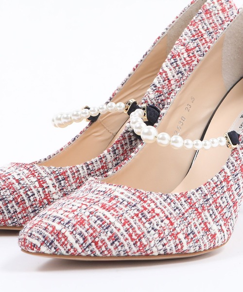 SEVEN TWELVE THIRTY（セヴントゥエルヴサーティー）の「スティレットヒールパールストラップﾊﾟﾝﾌﾟｽ（パンプス・レディース・ブラック/レッド系その他/グレイッシュベージュ/ブラック系その他・22cm/22.5cm/23cm/23.5cm/24cm/24.5cm）」の12枚目の写真