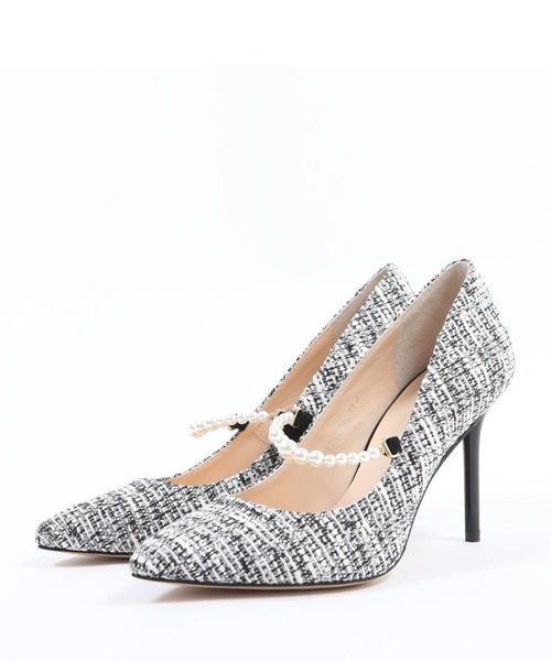 SEVEN TWELVE THIRTY（セヴントゥエルヴサーティー）の「スティレットヒールパールストラップﾊﾟﾝﾌﾟｽ（パンプス・レディース・ブラック/レッド系その他/グレイッシュベージュ/ブラック系その他・22cm/22.5cm/23cm/23.5cm/24cm/24.5cm）」の10枚目の写真